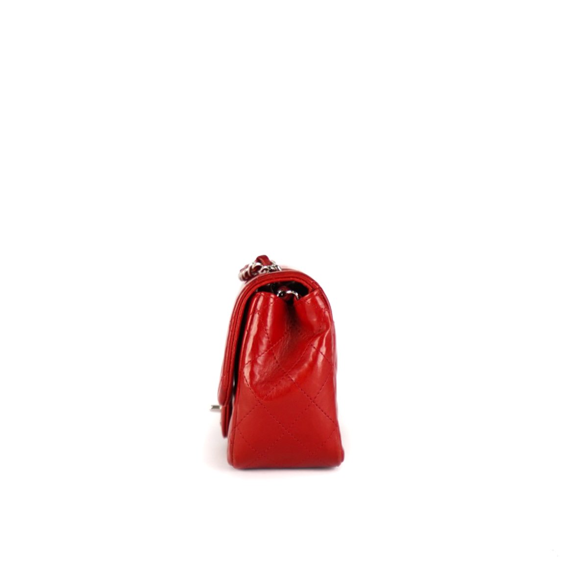 Chanel Quilted Square Mini Lambskin Red
