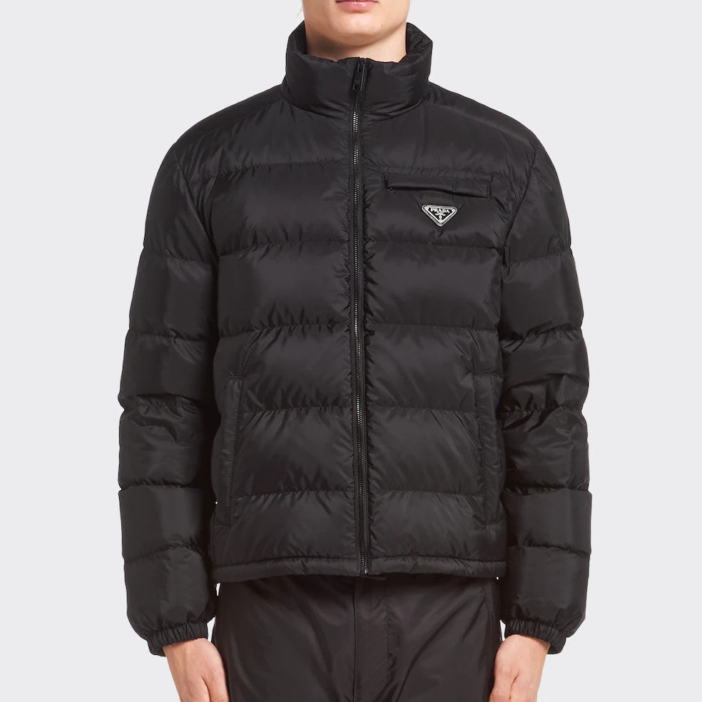 Re-Nylon cropped puffer jacket