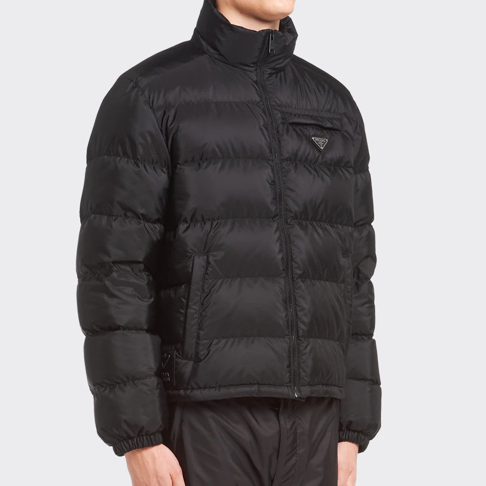 Re-Nylon cropped puffer jacket
