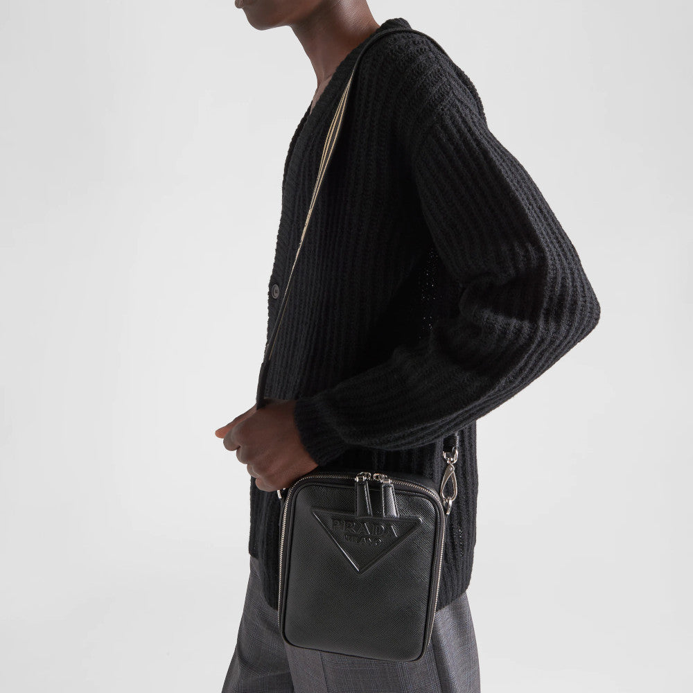 Saffiano leather shoulder bag