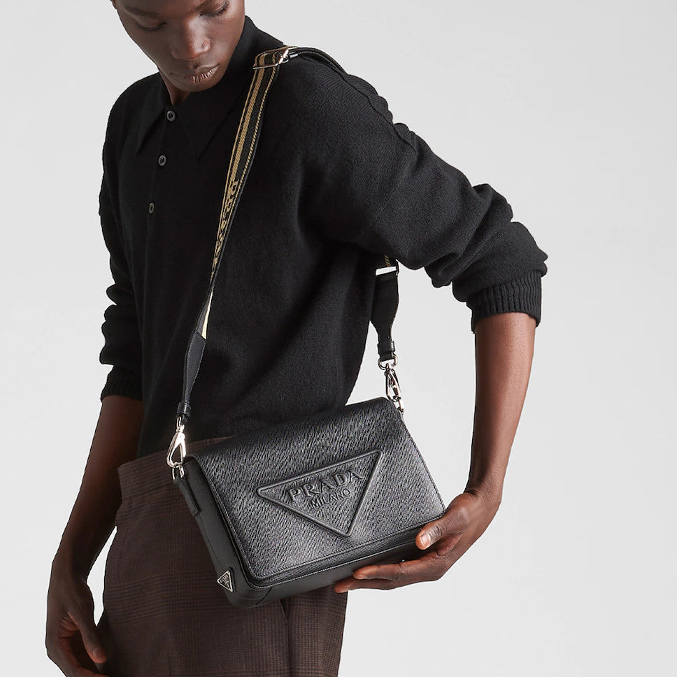 Saffiano leather shoulder bag
