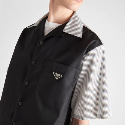 Stretch cotton and Re-Nylon shirt