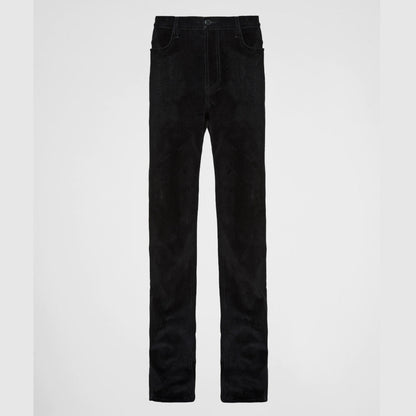 Five-pocket velvet denim trousers
