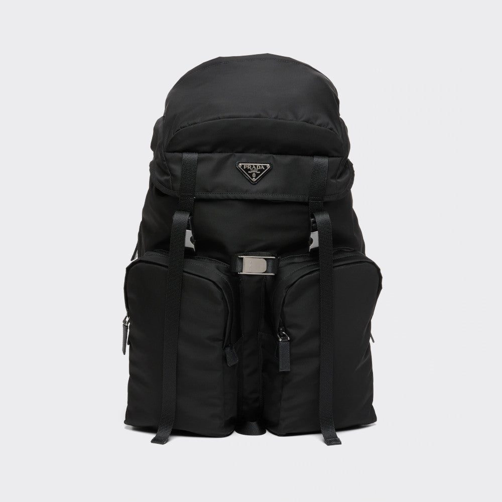 Re-Nylon and Saffiano leather backpack