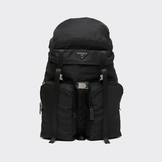 Re-Nylon and Saffiano leather backpack