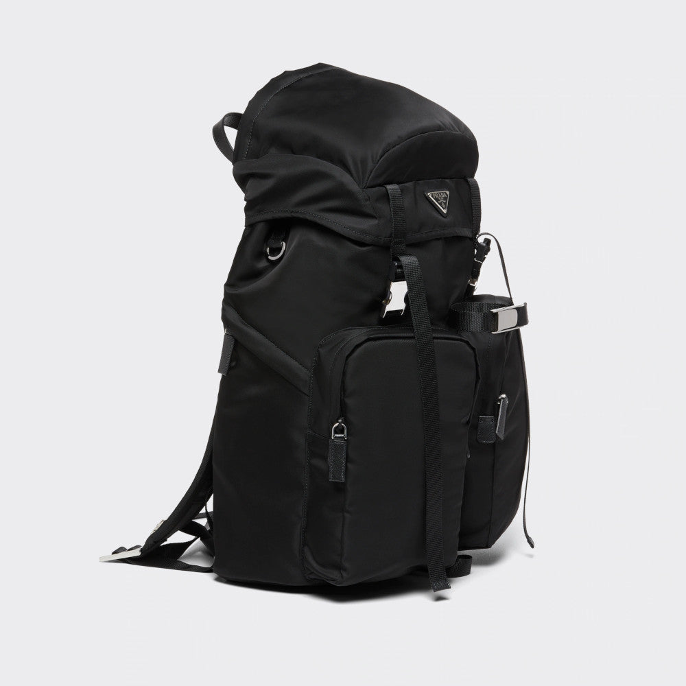 Re-Nylon and Saffiano leather backpack