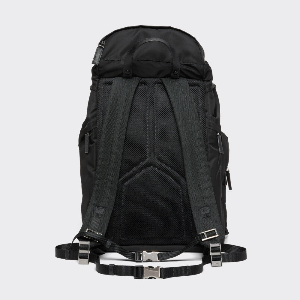 Re-Nylon and Saffiano leather backpack