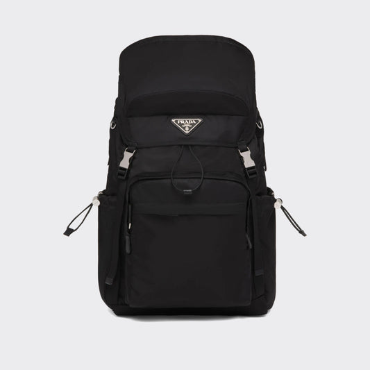 Re-Nylon and Saffiano leather backpack