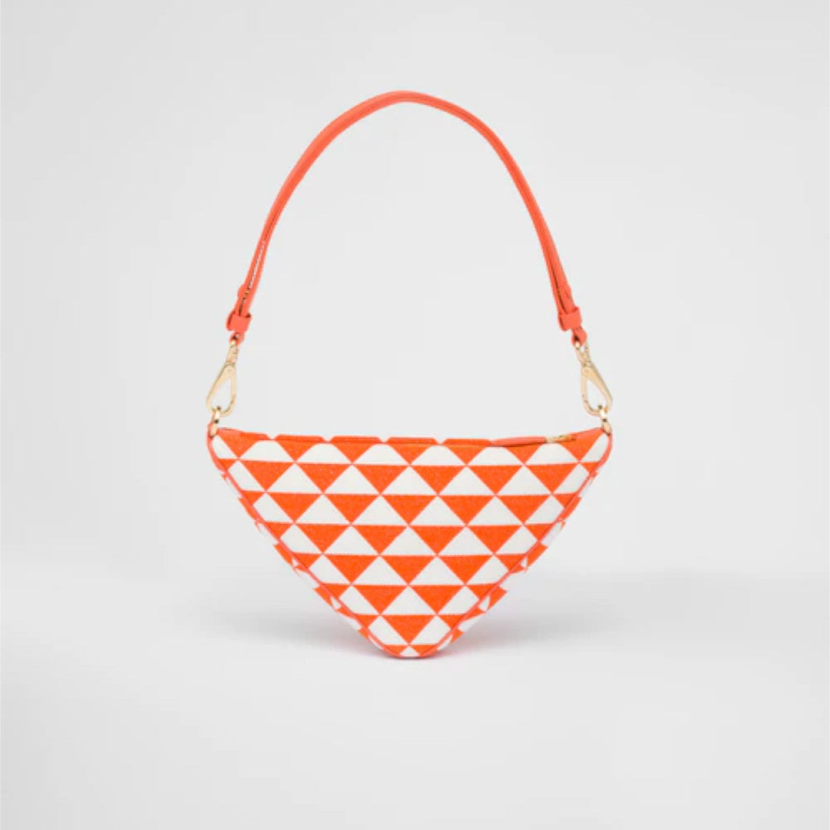 Embroidered jacquard fabric mini-bag