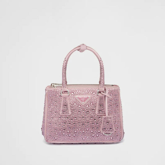 Prada Galleria satin mini-bag with crystals