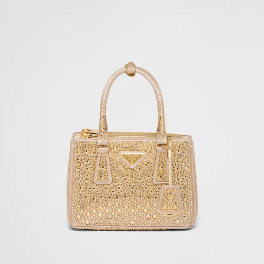 Prada Galleria satin mini-bag with crystals