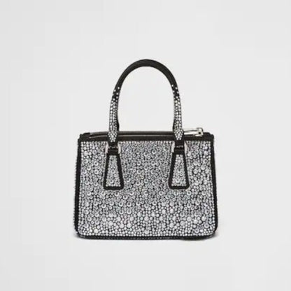Prada Galleria satin mini-bag with crystals