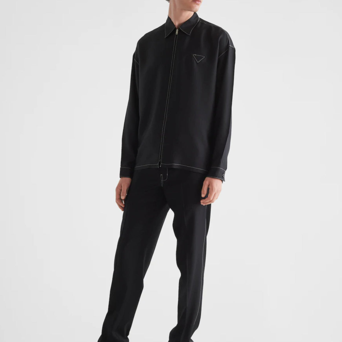 Silk twill shirt