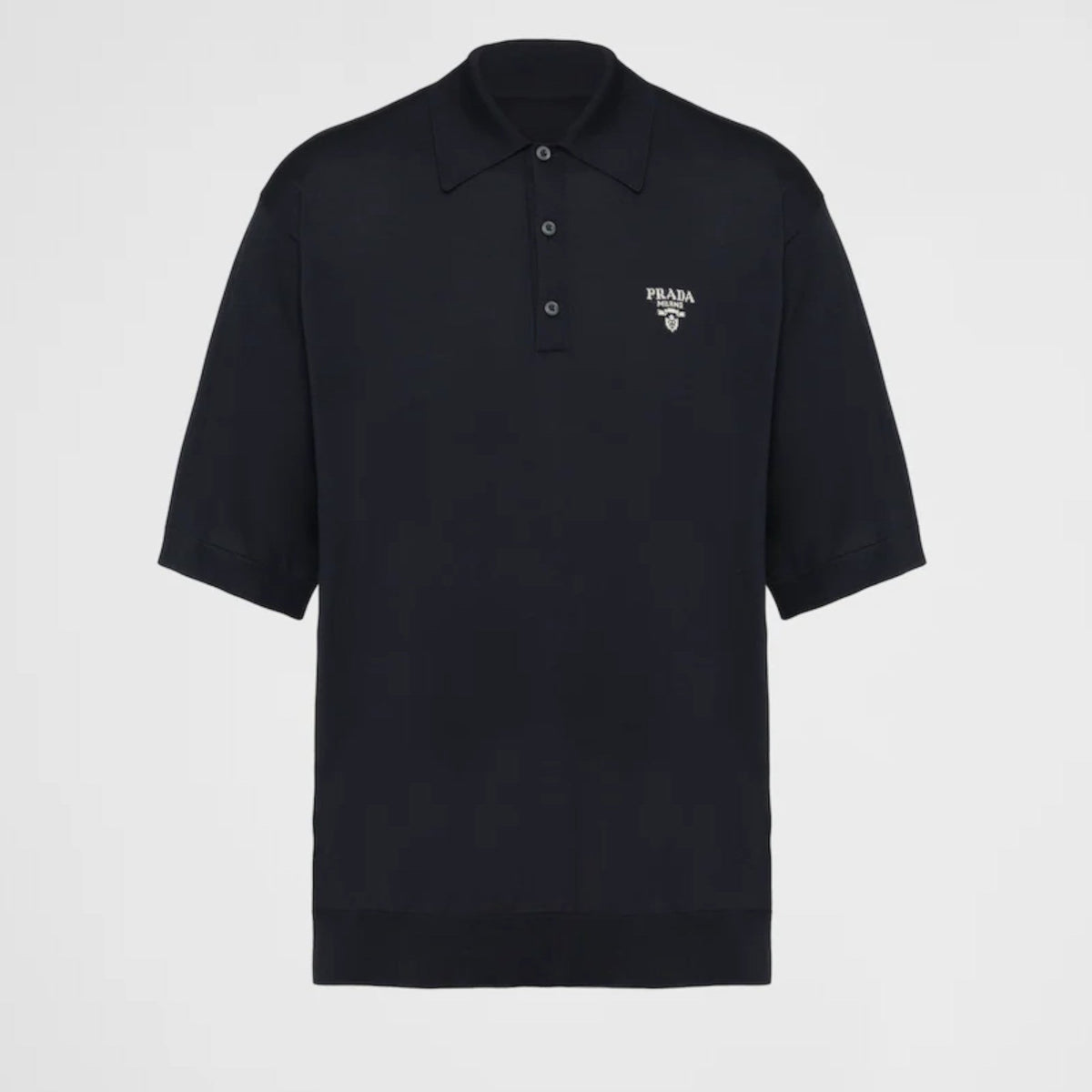 Silk polo sweater