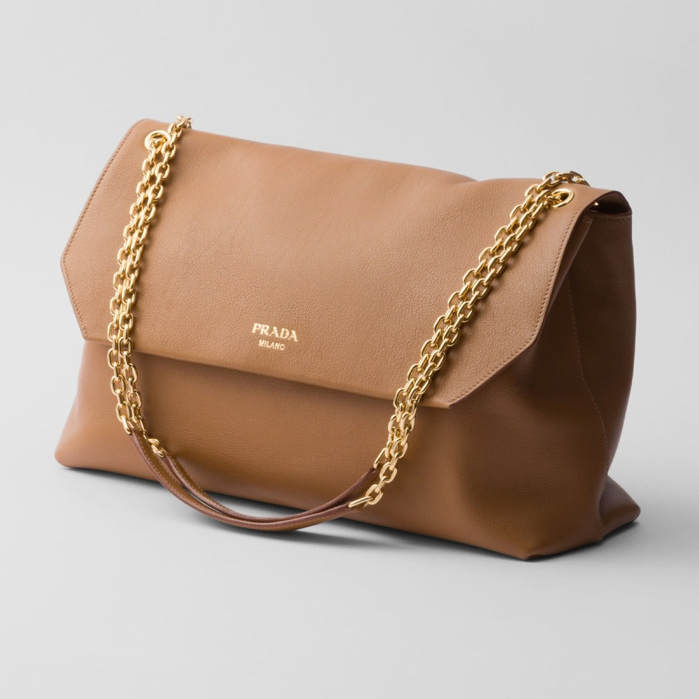 Large leather shoulder bag