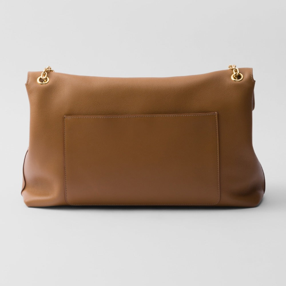 Large leather shoulder bag