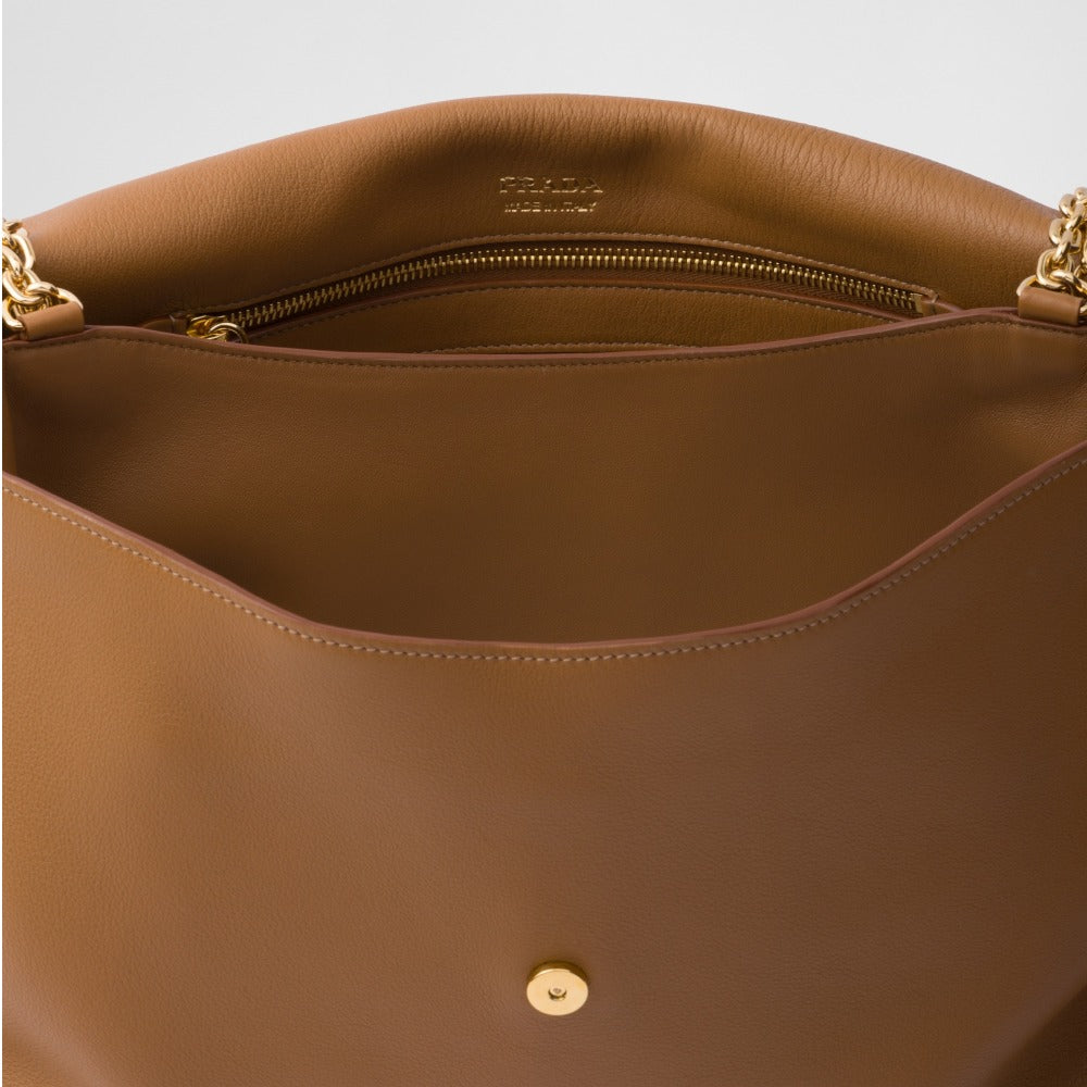Large leather shoulder bag