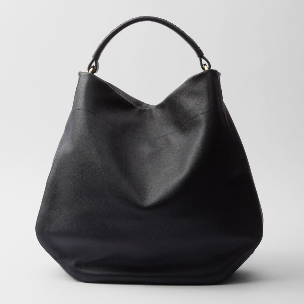 Large leather shoulder bag