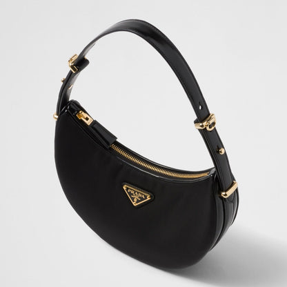 Prada Arqu? Re-Nylon and brushed leather shoulder bag