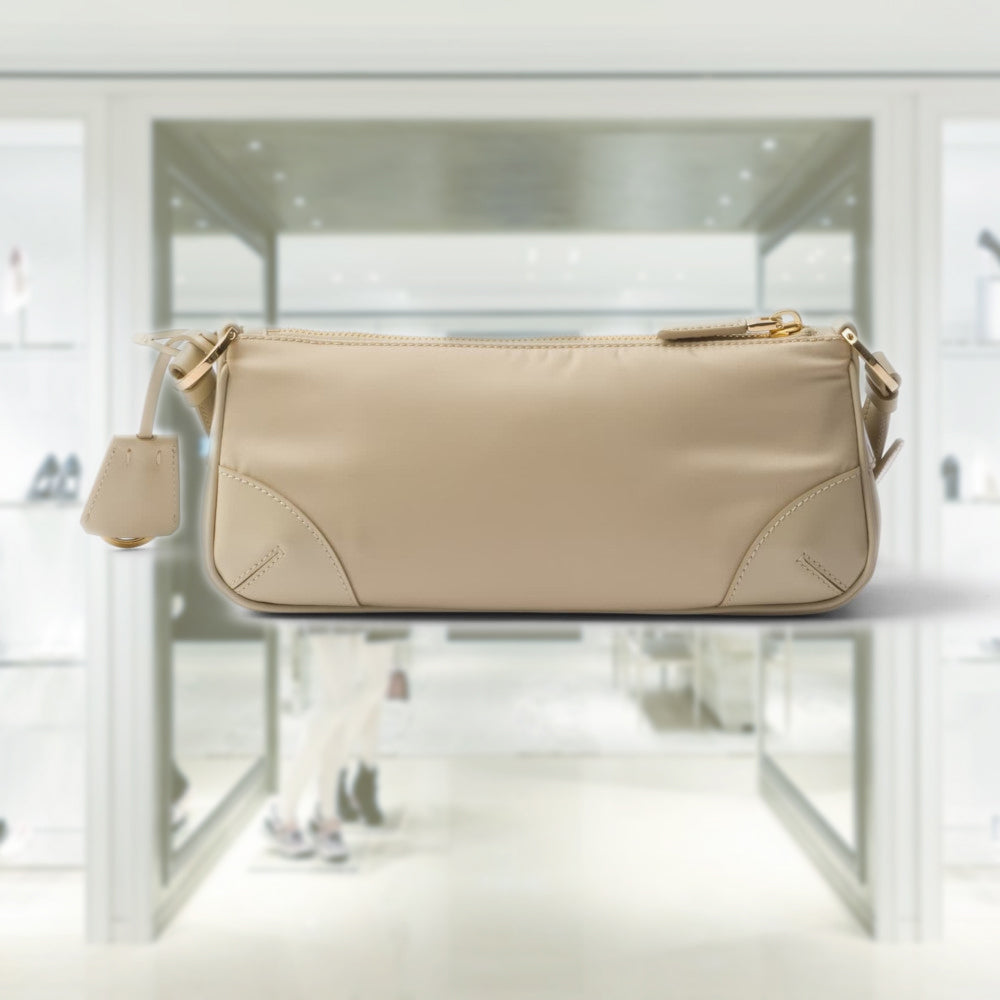 Re-Edition 2002 Re-Nylon and brushed leather shoulder bag