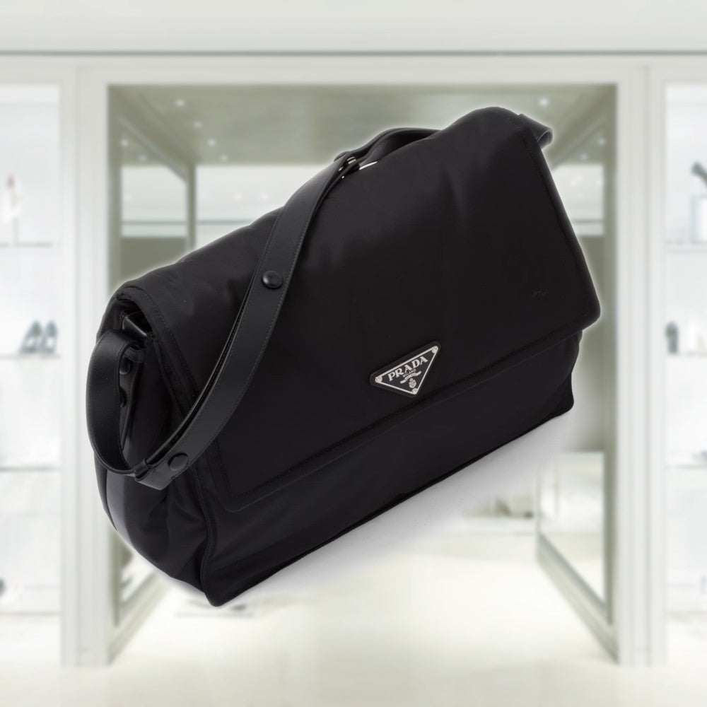 Re-Nylon large padded shoulder bag