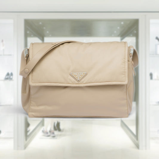 Re-Nylon large padded shoulder bag
