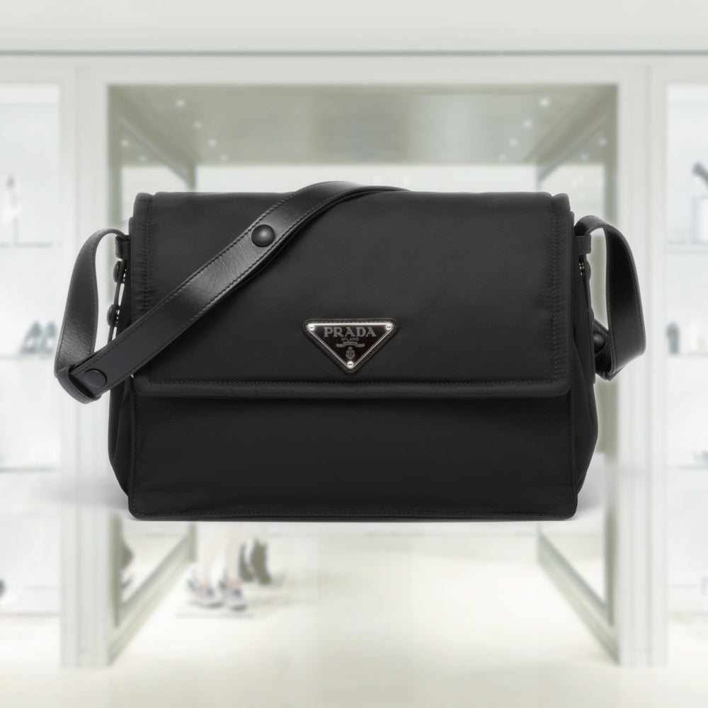 Medium padded Re-Nylon shoulder bag