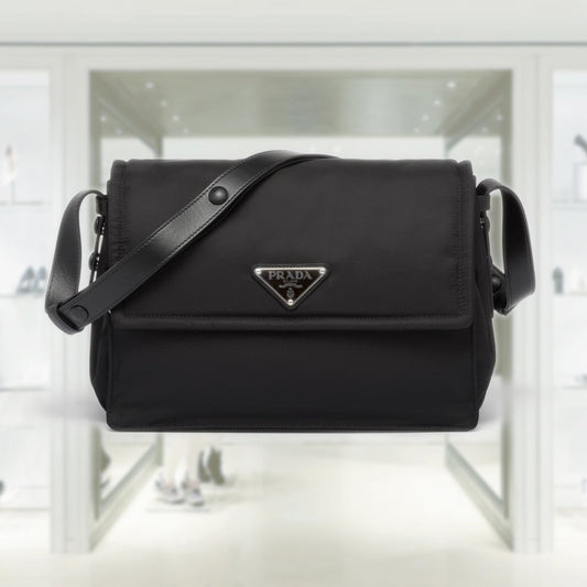 Medium padded Re-Nylon shoulder bag