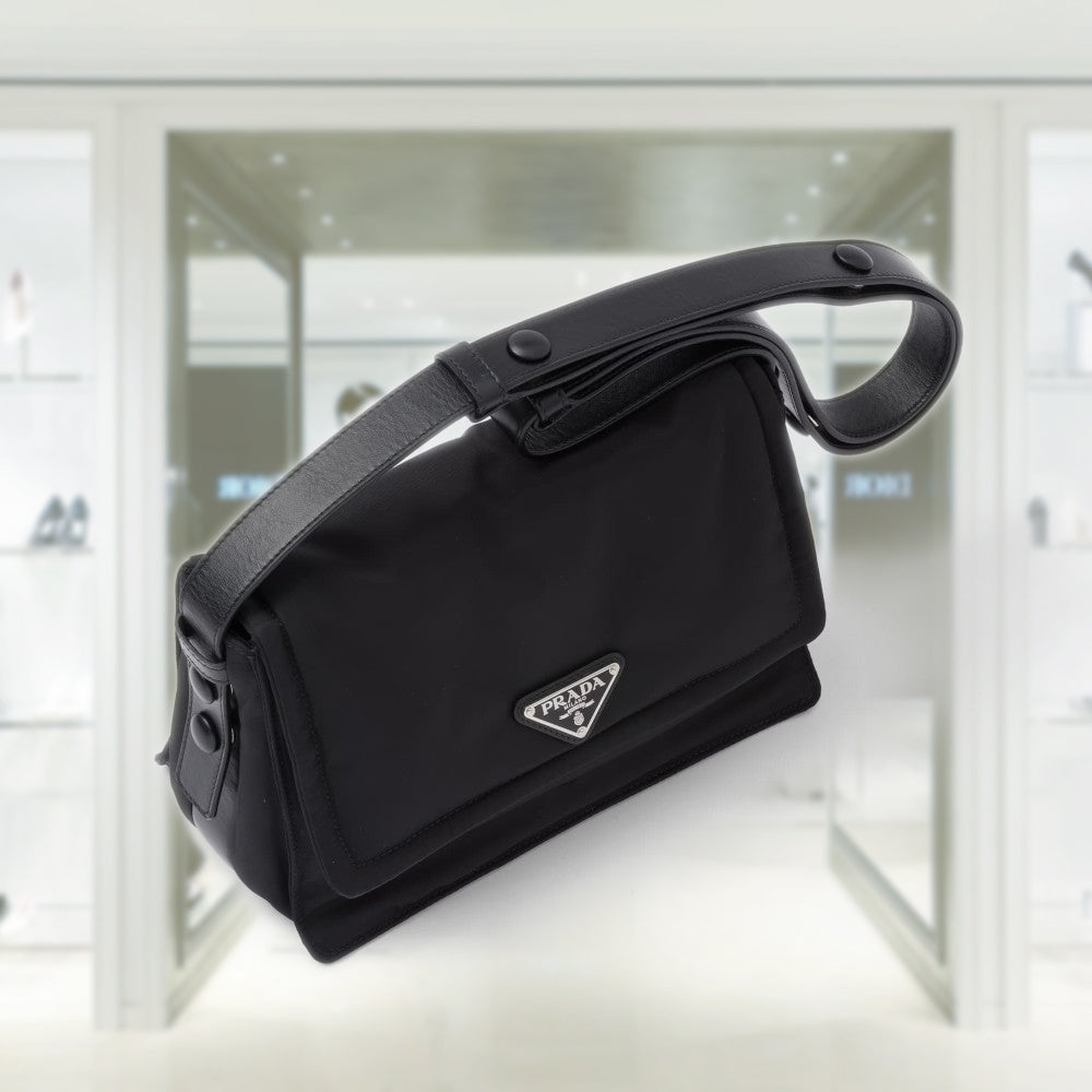 Small padded Re-Nylon shoulder bag