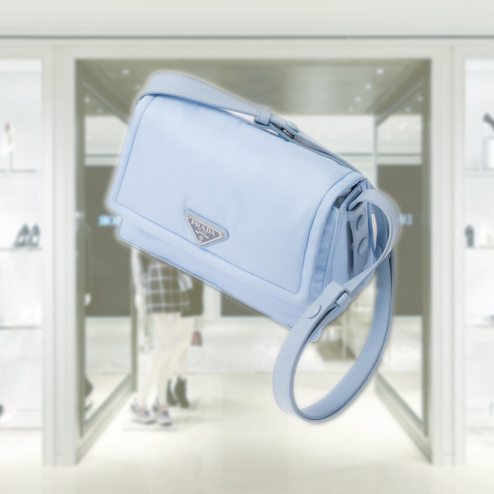 Small padded Re-Nylon shoulder bag