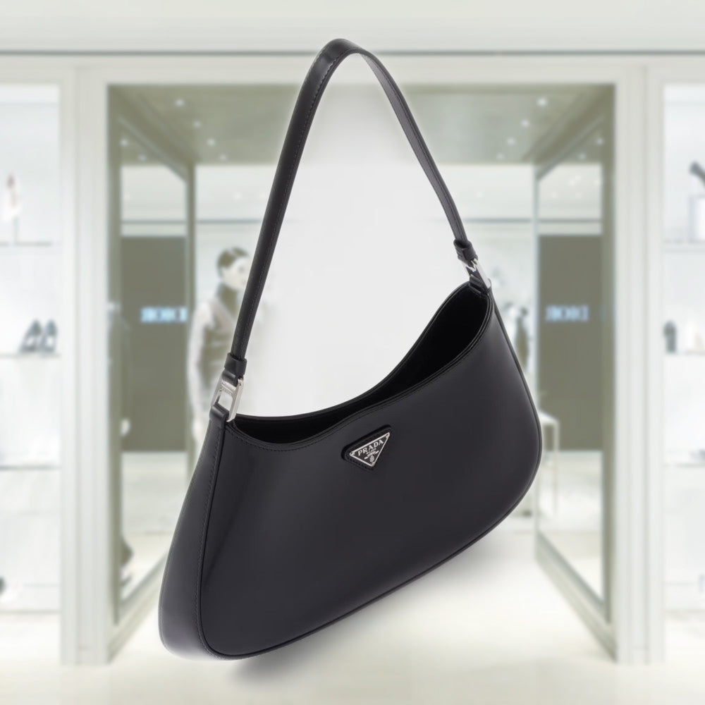 Prada Cleo brushed leather shoulder bag