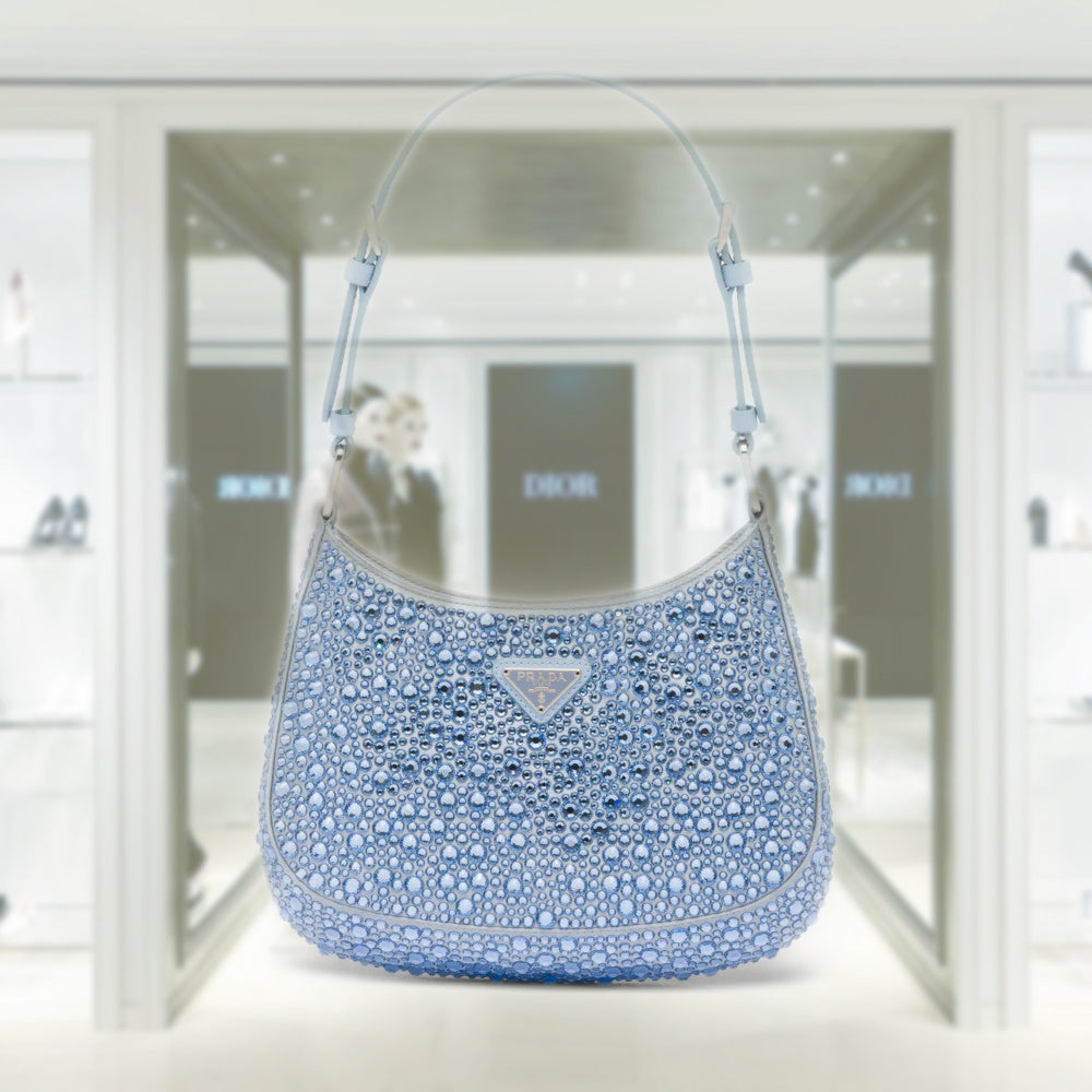 Prada Cleo satin bag with crystals