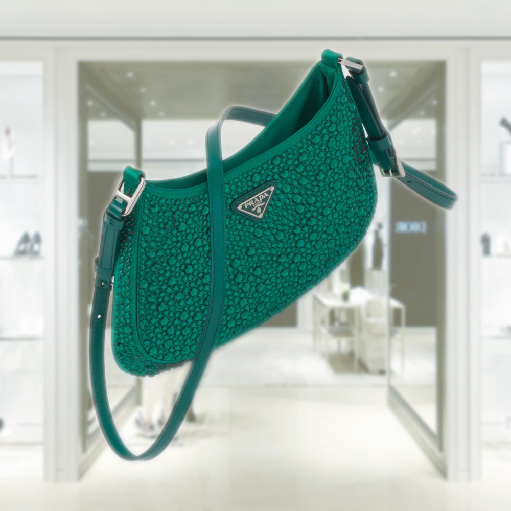 Prada Cleo satin bag with crystals