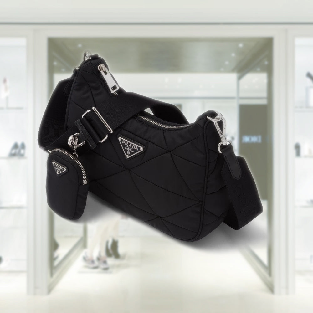 Padded Re-Nylon shoulder bag