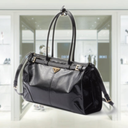 Large leather handbag