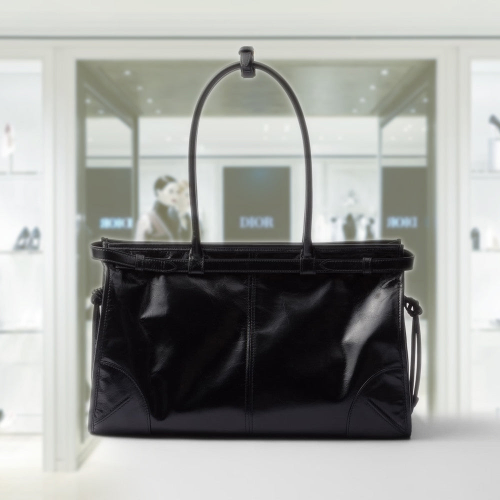 Large leather handbag