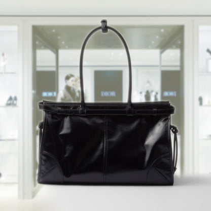Large leather handbag
