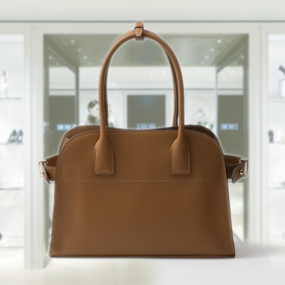 Medium leather tote bag