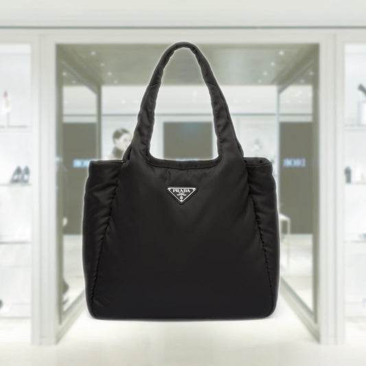 Large padded Re-Nylon tote bag