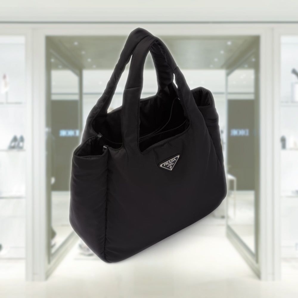 Large padded Re-Nylon tote bag