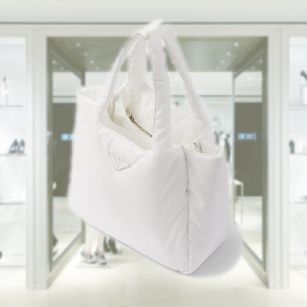 Large padded Re-Nylon tote bag