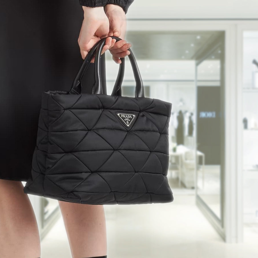 Re-Nylon medium padded tote