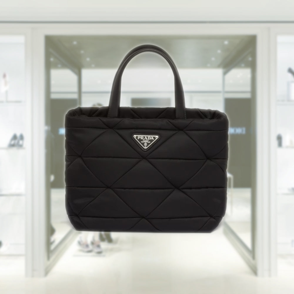 Padded Re-Nylon tote bag