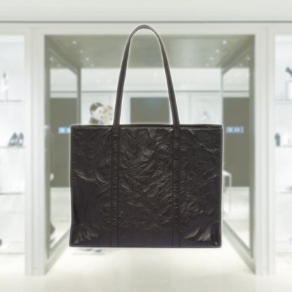 Large antique nappa leather tote