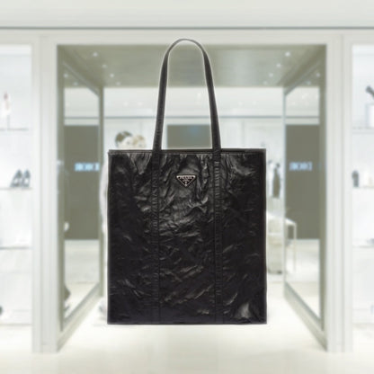 Medium antique nappa leather tote