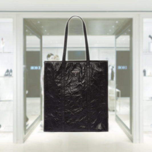 Medium antique nappa leather tote