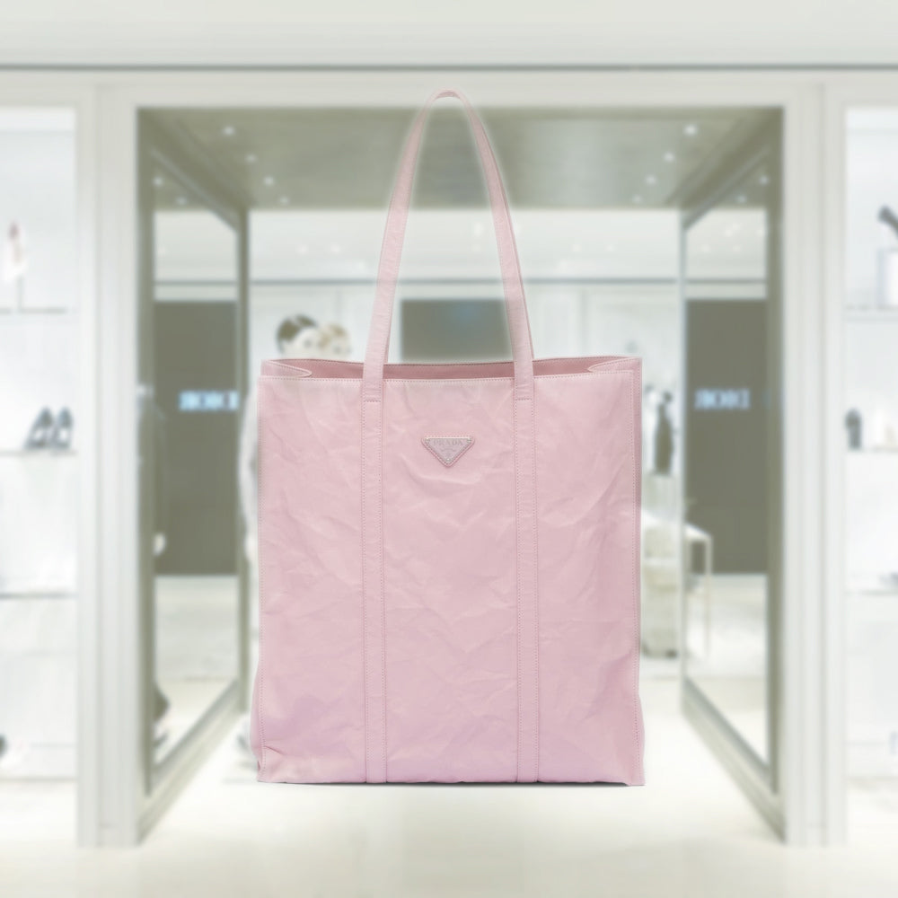 Medium antique nappa leather tote