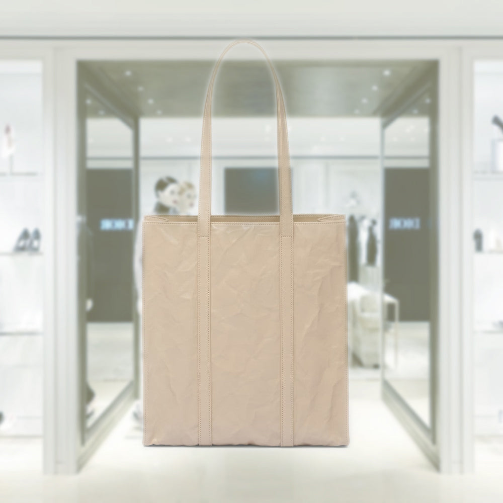 Small antique nappa leather tote