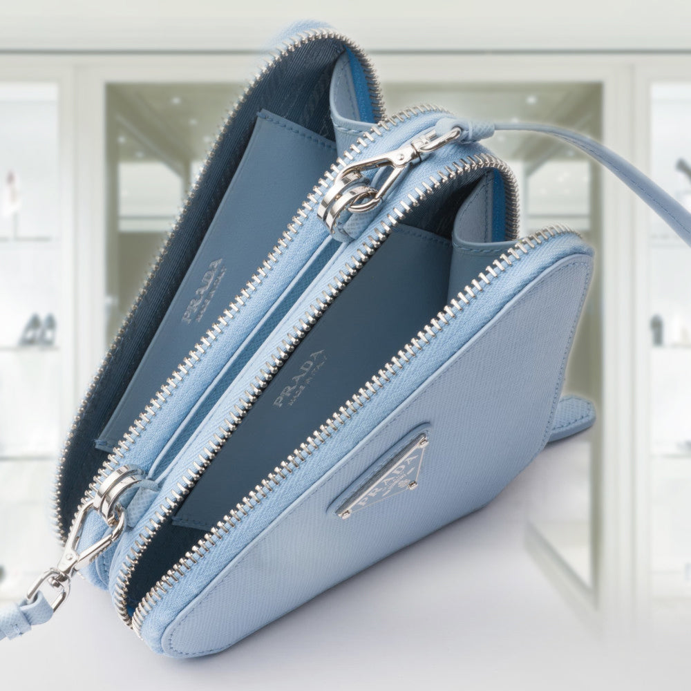 Saffiano leather mini pouch