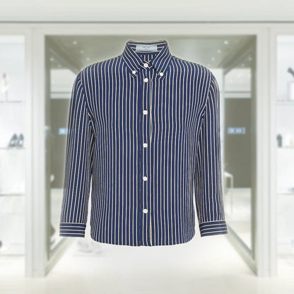 Striped marocain shirt